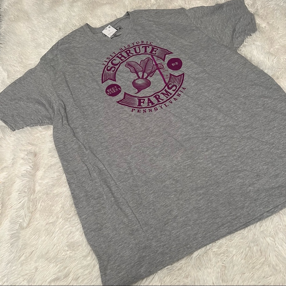 NWT The Office Shrute Farms gray tee - Picture 2 of 9